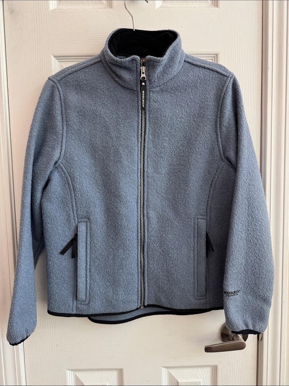 WOOLRICH Technowool Zip Up Women’s Wool Jacket Blue Size Small